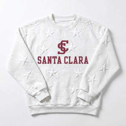 SANTA CLARA BRONCOS BIG PLAY ENERGY EMBOSSED STAR CREWNECK