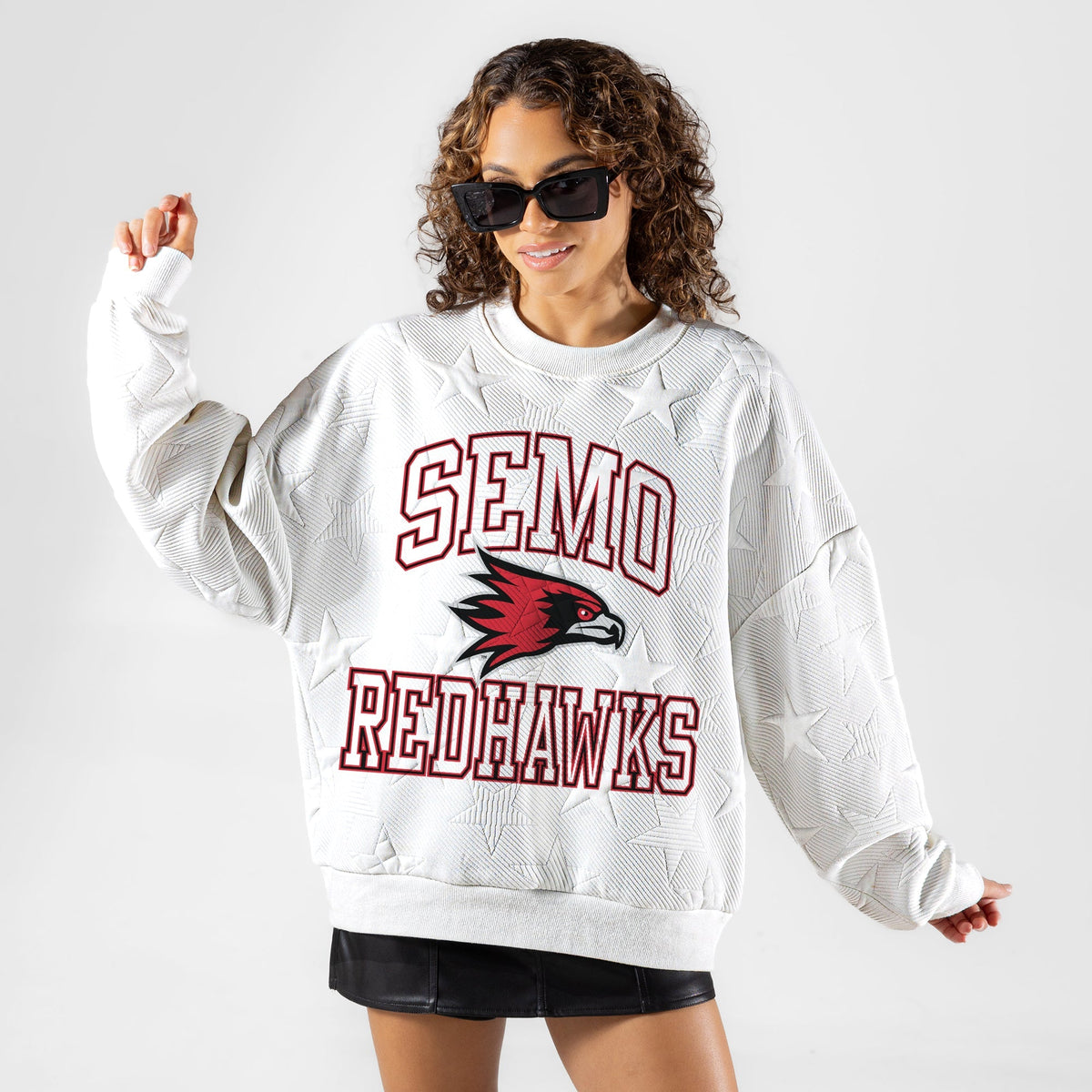 SOUTHEAST MISSOURI REDHAWKS BIG PLAY ENERGY EMBOSSED STAR CREWNECK