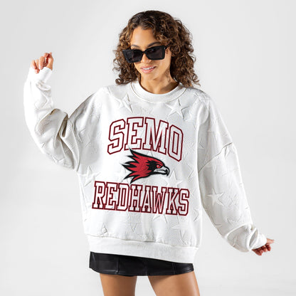 SOUTHEAST MISSOURI REDHAWKS BIG PLAY ENERGY EMBOSSED STAR CREWNECK