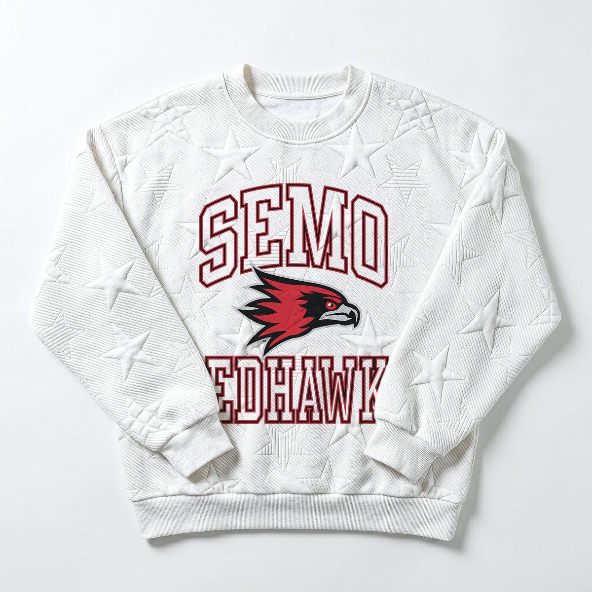 SOUTHEAST MISSOURI REDHAWKS BIG PLAY ENERGY EMBOSSED STAR CREWNECK