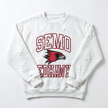 SOUTHEAST MISSOURI REDHAWKS BIG PLAY ENERGY EMBOSSED STAR CREWNECK