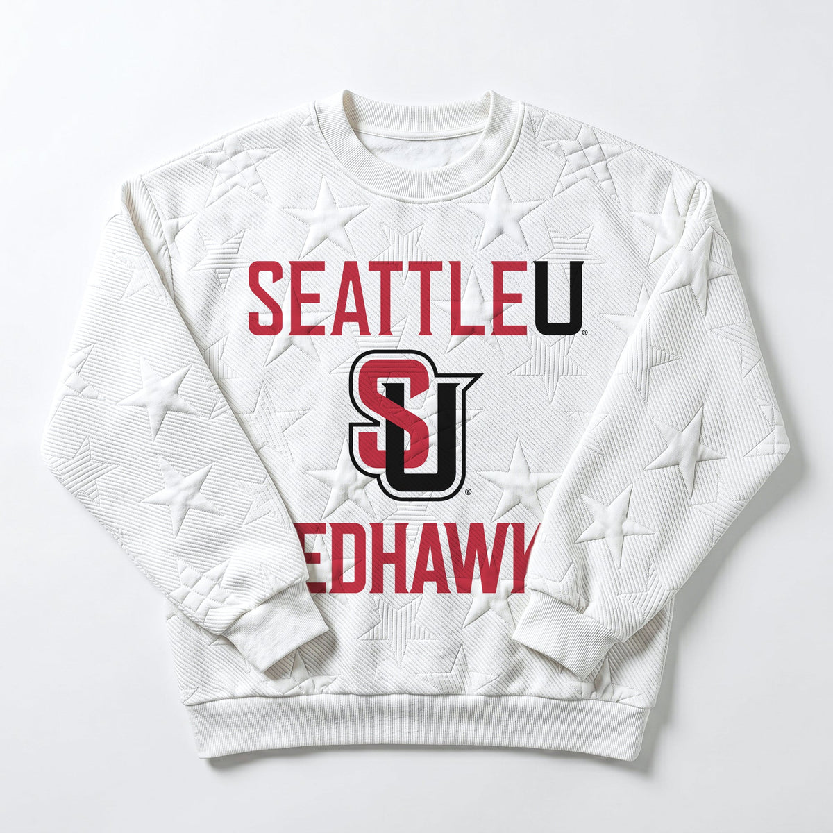 SEATTLE U REDHAWKS BIG PLAY ENERGY EMBOSSED STAR CREWNECK