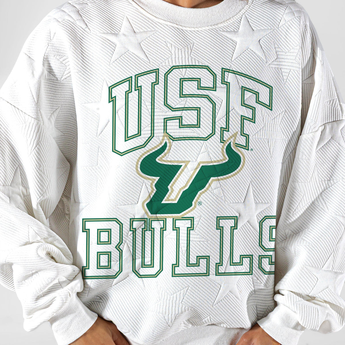 SOUTH FLORIDA BULLS BIG PLAY ENERGY EMBOSSED STAR CREWNECK