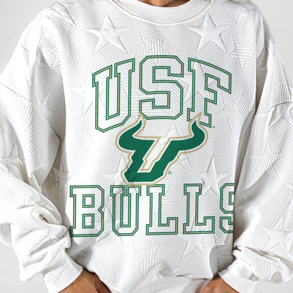 SOUTH FLORIDA BULLS BIG PLAY ENERGY EMBOSSED STAR CREWNECK
