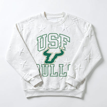 SOUTH FLORIDA BULLS BIG PLAY ENERGY EMBOSSED STAR CREWNECK