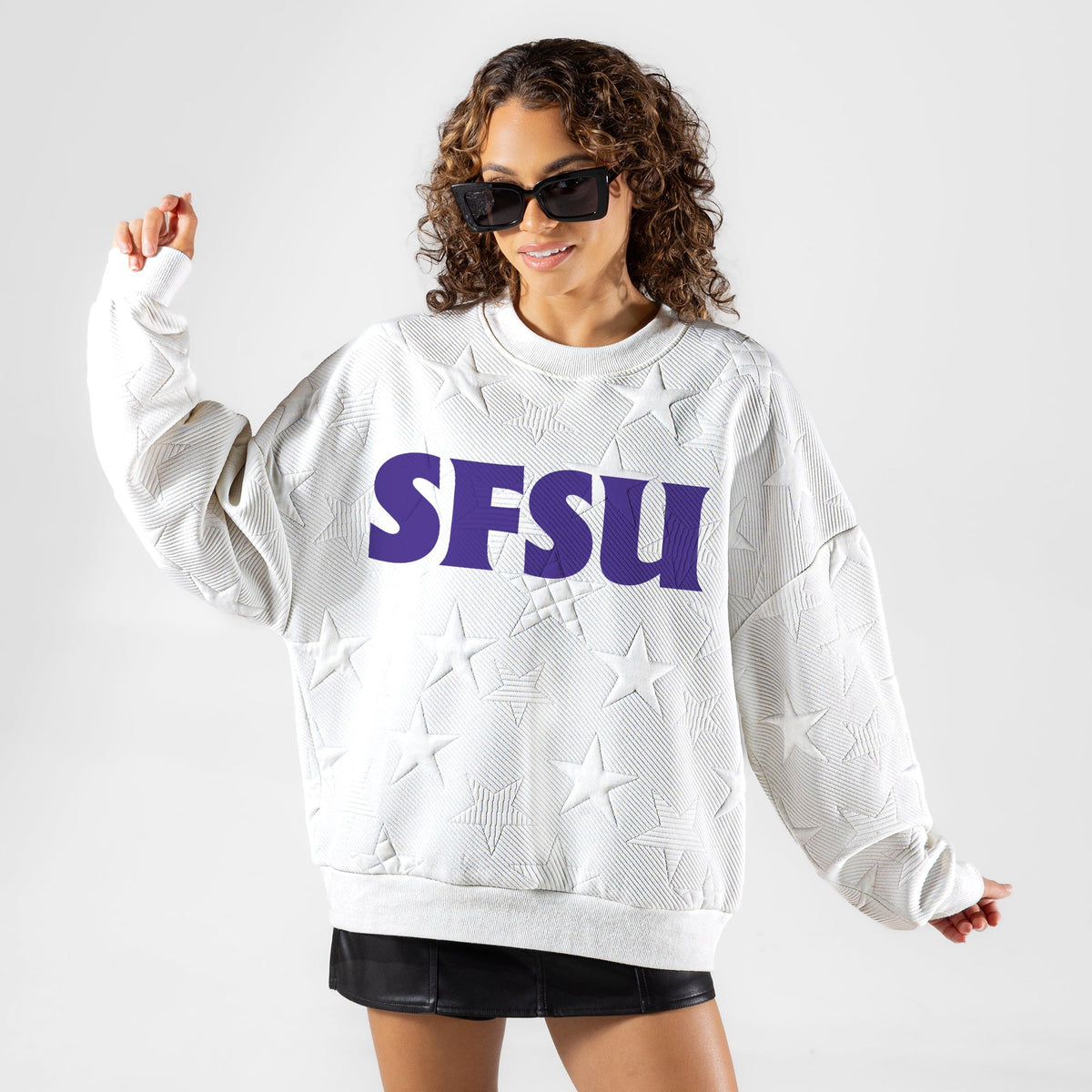 SF STATE GATORS BIG PLAY ENERGY EMBOSSED STAR CREWNECK