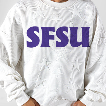 SF STATE GATORS BIG PLAY ENERGY EMBOSSED STAR CREWNECK