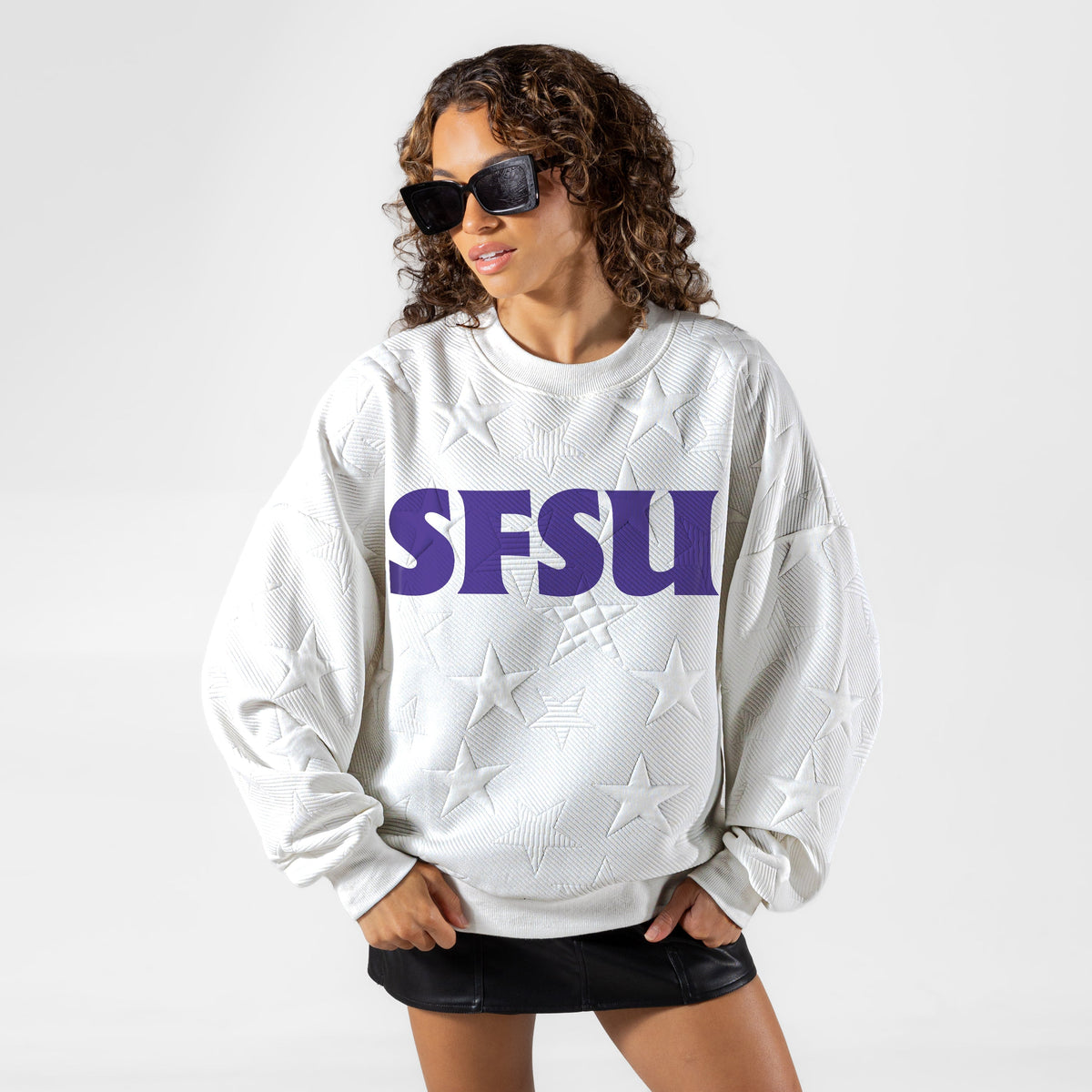 SF STATE GATORS BIG PLAY ENERGY EMBOSSED STAR CREWNECK