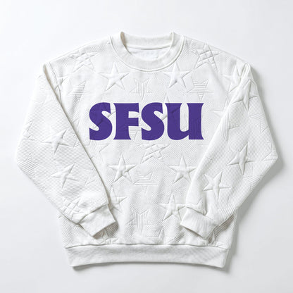 SF STATE GATORS BIG PLAY ENERGY EMBOSSED STAR CREWNECK