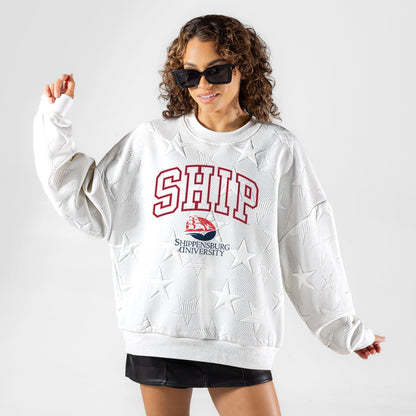 SHIPPENSBURG RAIDERS BIG PLAY ENERGY EMBOSSED STAR CREWNECK