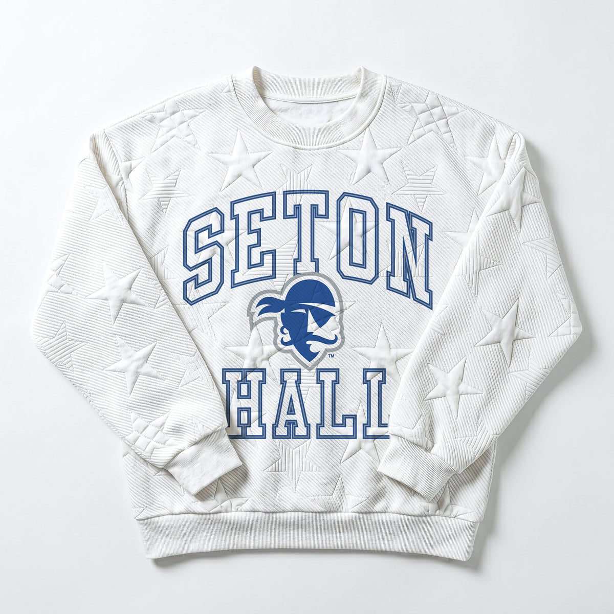 SETON HALL PIRATES BIG PLAY ENERGY EMBOSSED STAR CREWNECK
