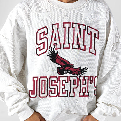 SAINT JOSEPH'S HAWKS BIG PLAY ENERGY EMBOSSED STAR CREWNECK
