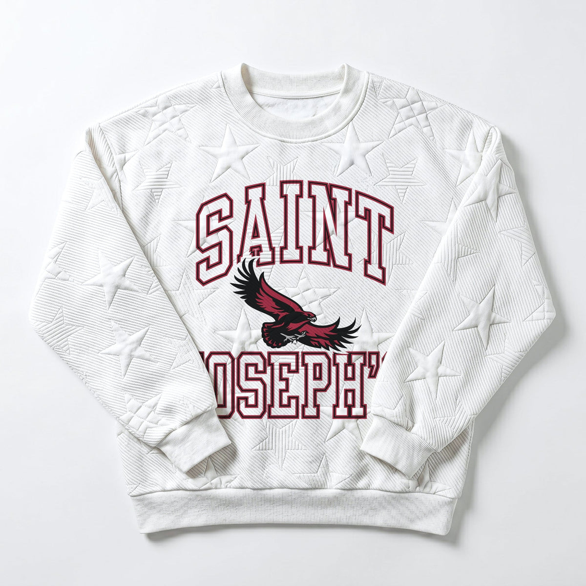 SAINT JOSEPH'S HAWKS BIG PLAY ENERGY EMBOSSED STAR CREWNECK