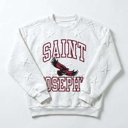 SAINT JOSEPH'S HAWKS BIG PLAY ENERGY EMBOSSED STAR CREWNECK