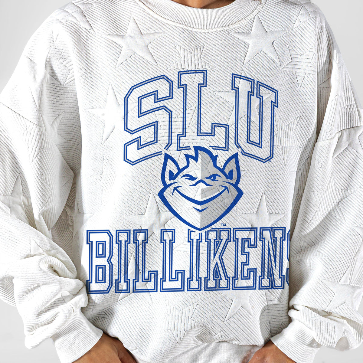 SAINT LOUIS BILLIKENS BIG PLAY ENERGY EMBOSSED STAR CREWNECK