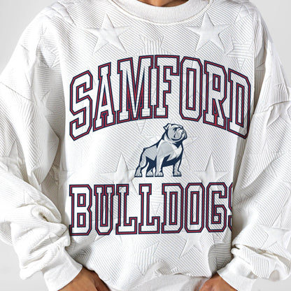 SAMFORD BULLDOGS BIG PLAY ENERGY EMBOSSED STAR CREWNECK