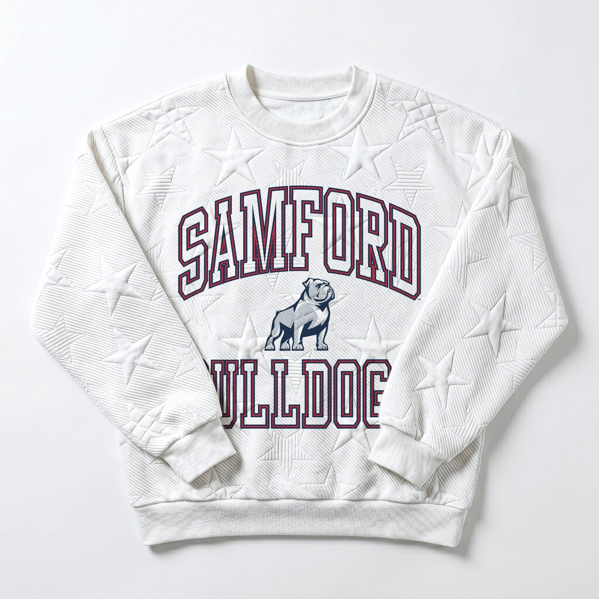 SAMFORD BULLDOGS BIG PLAY ENERGY EMBOSSED STAR CREWNECK