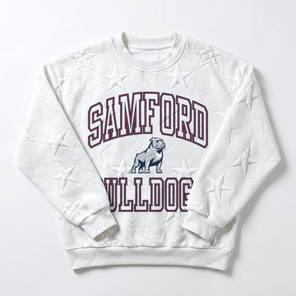 SAMFORD BULLDOGS BIG PLAY ENERGY EMBOSSED STAR CREWNECK