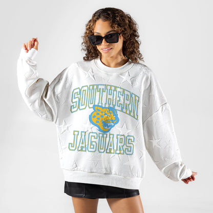 SOUTHERN JAGUARS BIG PLAY ENERGY EMBOSSED STAR CREWNECK