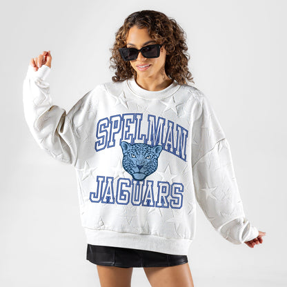 SPELMAN COLLEGE JAGUARS BIG PLAY ENERGY EMBOSSED STAR CREWNECK