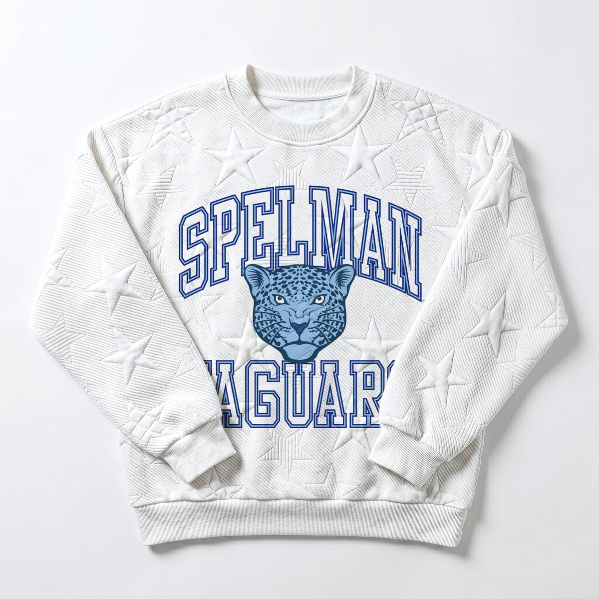 SPELMAN COLLEGE JAGUARS BIG PLAY ENERGY EMBOSSED STAR CREWNECK