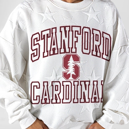 STANFORD CARDINAL BIG PLAY ENERGY EMBOSSED STAR CREWNECK