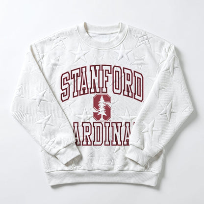 STANFORD CARDINAL BIG PLAY ENERGY EMBOSSED STAR CREWNECK