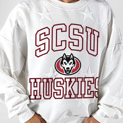 ST. CLOUD STATE HUSKIES BIG PLAY ENERGY EMBOSSED STAR CREWNECK