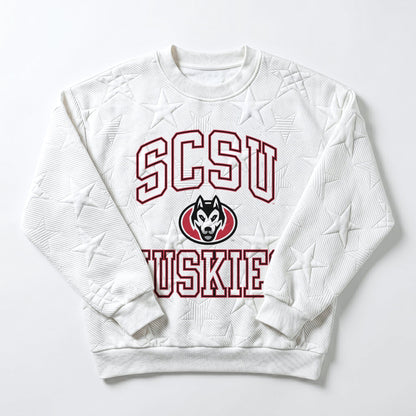 ST. CLOUD STATE HUSKIES BIG PLAY ENERGY EMBOSSED STAR CREWNECK