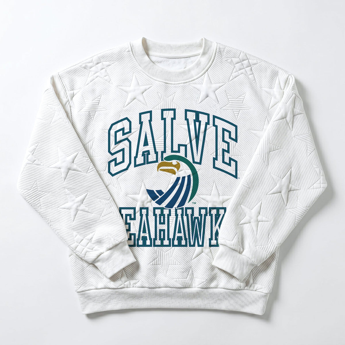 SALVE SEAHAWKS BIG PLAY ENERGY EMBOSSED STAR CREWNECK