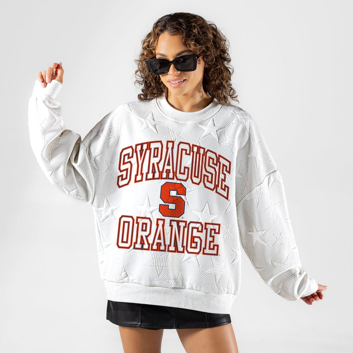 SYRACUSE ORANGE BIG PLAY ENERGY EMBOSSED STAR CREWNECK