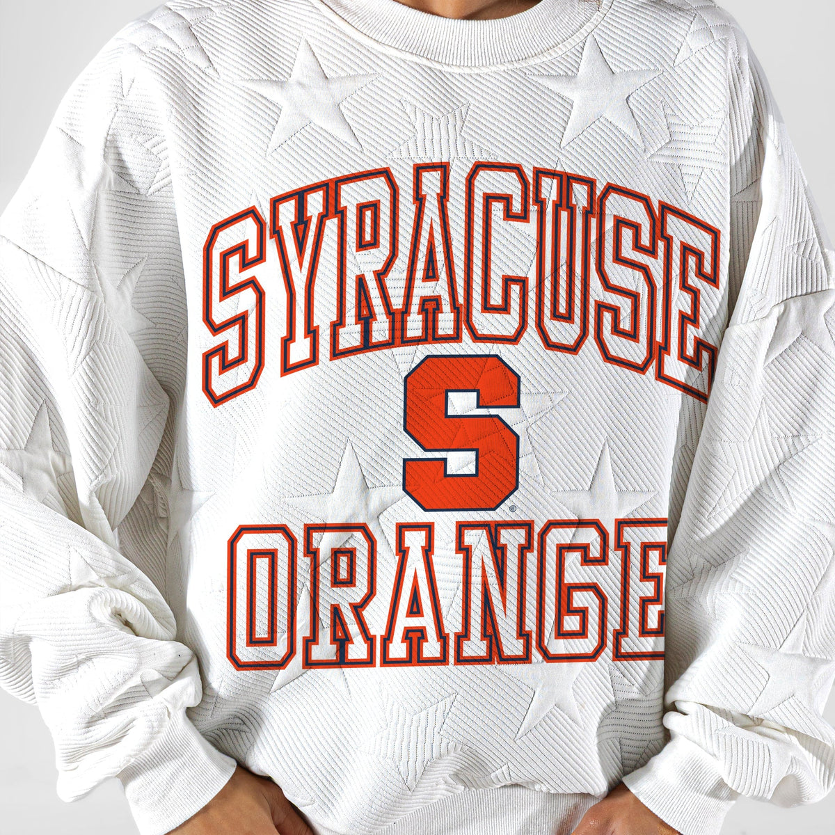 SYRACUSE ORANGE BIG PLAY ENERGY EMBOSSED STAR CREWNECK
