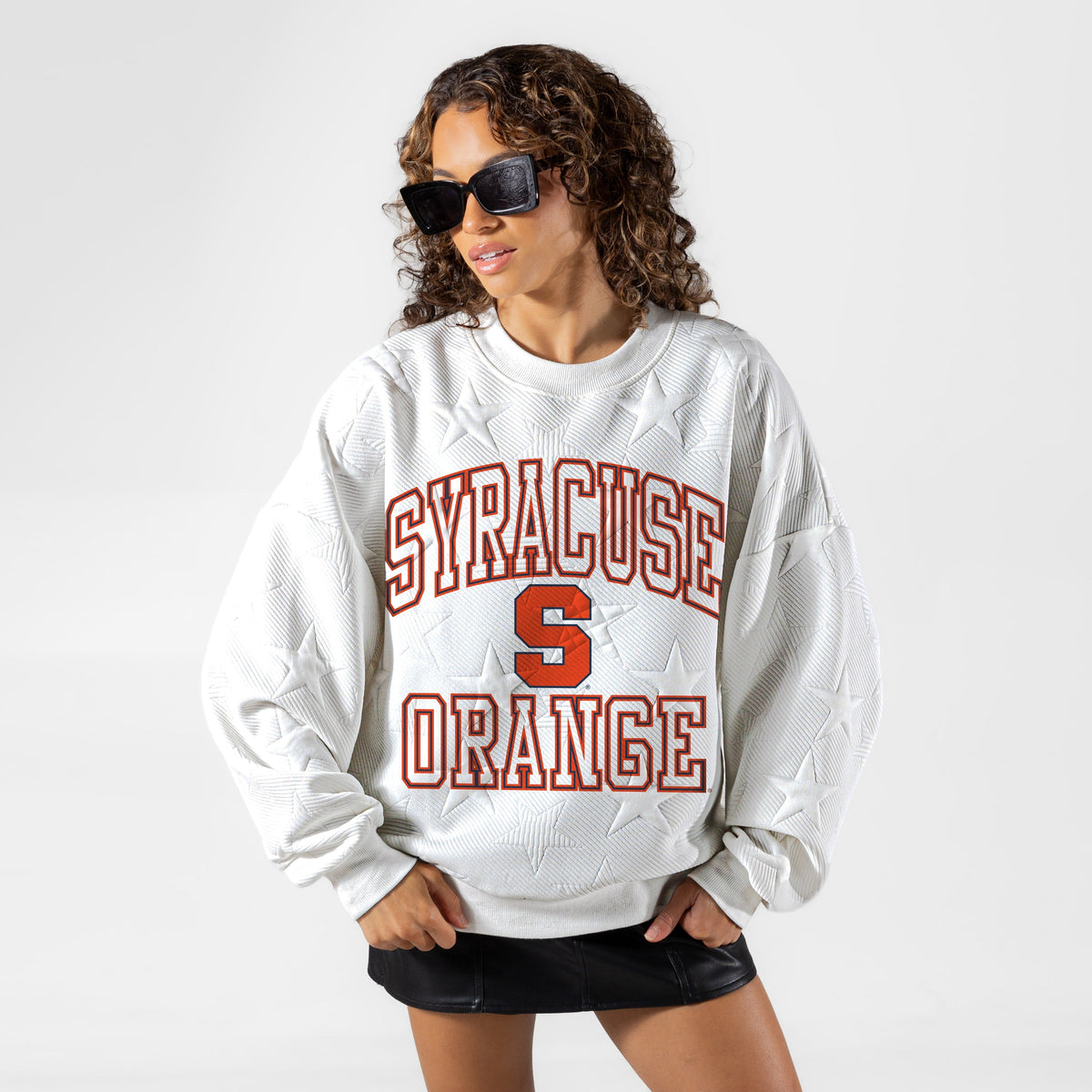 SYRACUSE ORANGE BIG PLAY ENERGY EMBOSSED STAR CREWNECK