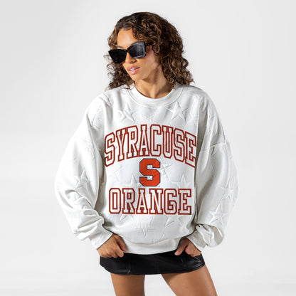 SYRACUSE ORANGE BIG PLAY ENERGY EMBOSSED STAR CREWNECK