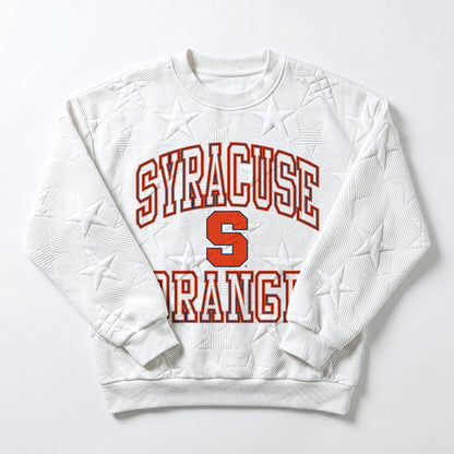 SYRACUSE ORANGE BIG PLAY ENERGY EMBOSSED STAR CREWNECK