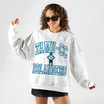 TEXAS A&M-CORPUS CHRISTI ISLANDERS BIG PLAY ENERGY EMBOSSED STAR CREWNECK