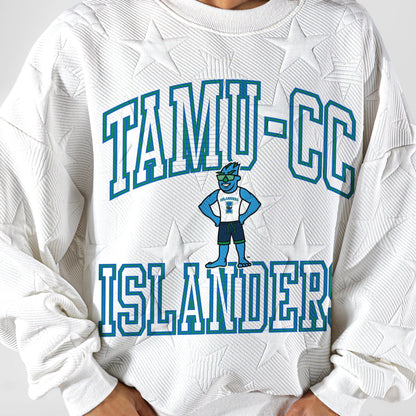 TEXAS A&M-CORPUS CHRISTI ISLANDERS BIG PLAY ENERGY EMBOSSED STAR CREWNECK