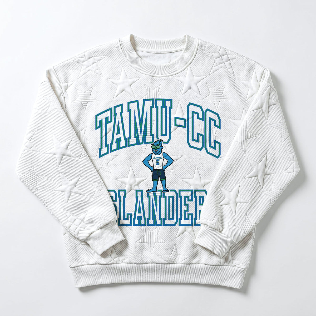 TEXAS A&M-CORPUS CHRISTI ISLANDERS BIG PLAY ENERGY EMBOSSED STAR CREWNECK