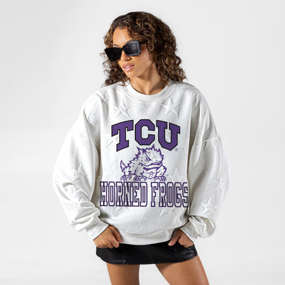 TCU HORNED FROGS BIG PLAY ENERGY EMBOSSED STAR CREWNECK
