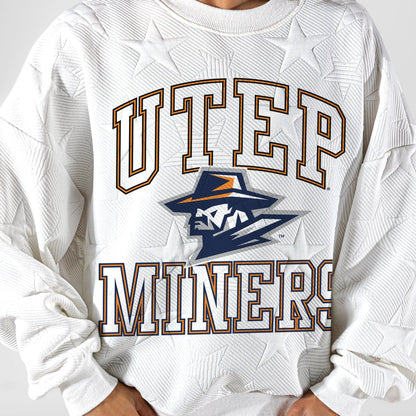 UTEP MINERS BIG PLAY ENERGY EMBOSSED STAR CREWNECK