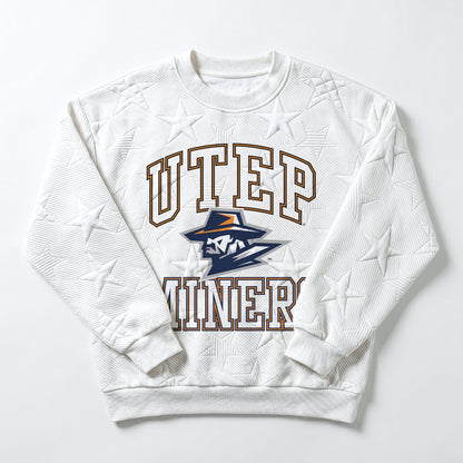 UTEP MINERS BIG PLAY ENERGY EMBOSSED STAR CREWNECK