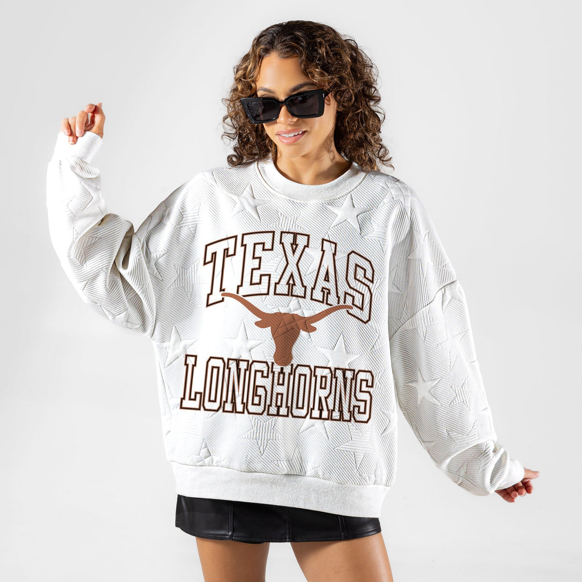 TEXAS LONGHORNS BIG PLAY ENERGY EMBOSSED STAR CREWNECK