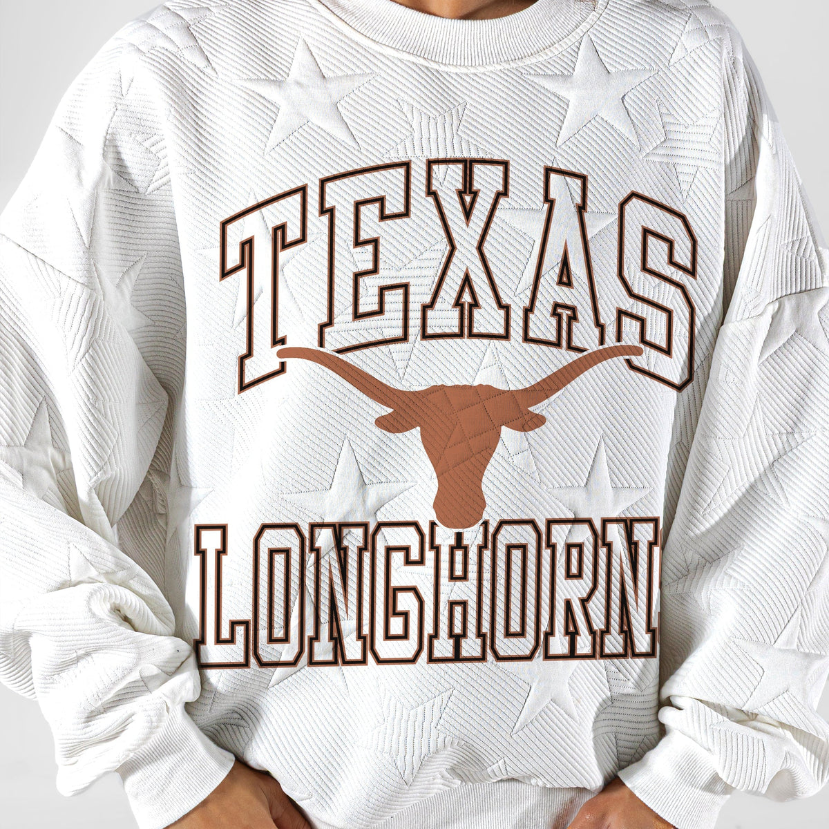 TEXAS LONGHORNS BIG PLAY ENERGY EMBOSSED STAR CREWNECK