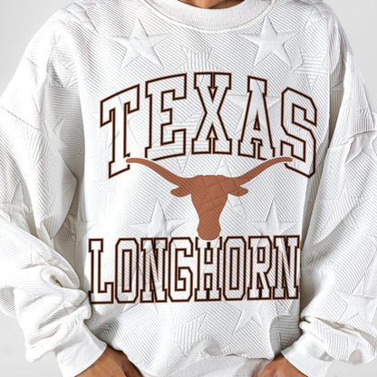 TEXAS LONGHORNS BIG PLAY ENERGY EMBOSSED STAR CREWNECK