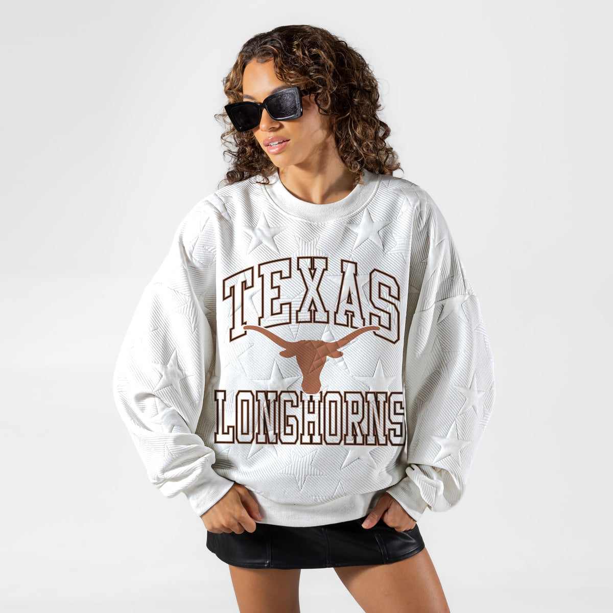 TEXAS LONGHORNS BIG PLAY ENERGY EMBOSSED STAR CREWNECK