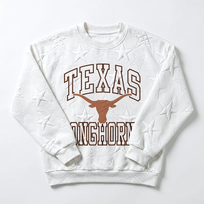 TEXAS LONGHORNS BIG PLAY ENERGY EMBOSSED STAR CREWNECK