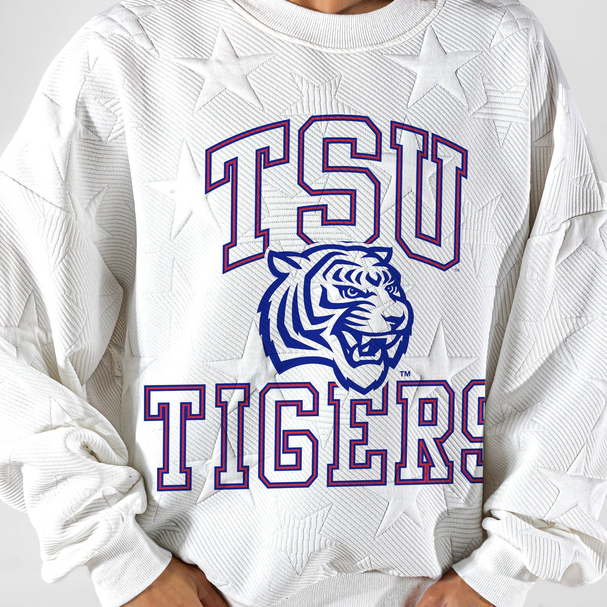 TENNESSEE STATE TIGERS BIG PLAY ENERGY EMBOSSED STAR CREWNECK