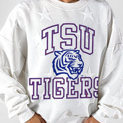 TENNESSEE STATE TIGERS BIG PLAY ENERGY EMBOSSED STAR CREWNECK