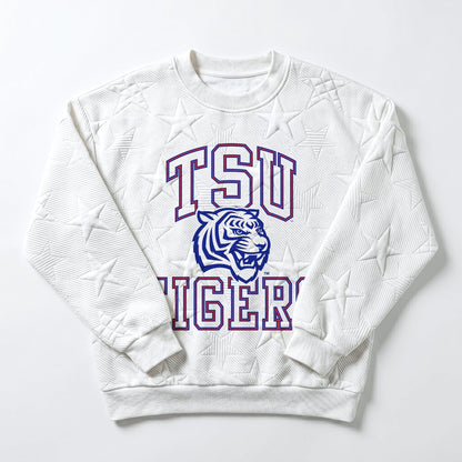 TENNESSEE STATE TIGERS BIG PLAY ENERGY EMBOSSED STAR CREWNECK