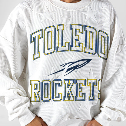 TOLEDO ROCKETS BIG PLAY ENERGY EMBOSSED STAR CREWNECK